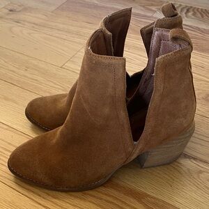 Jeffrey Campbell Brown Cognac Suede Ankle Boots